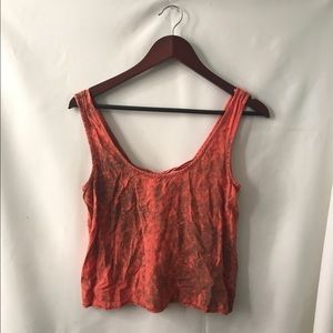 Orange Blend Crop Top with open back